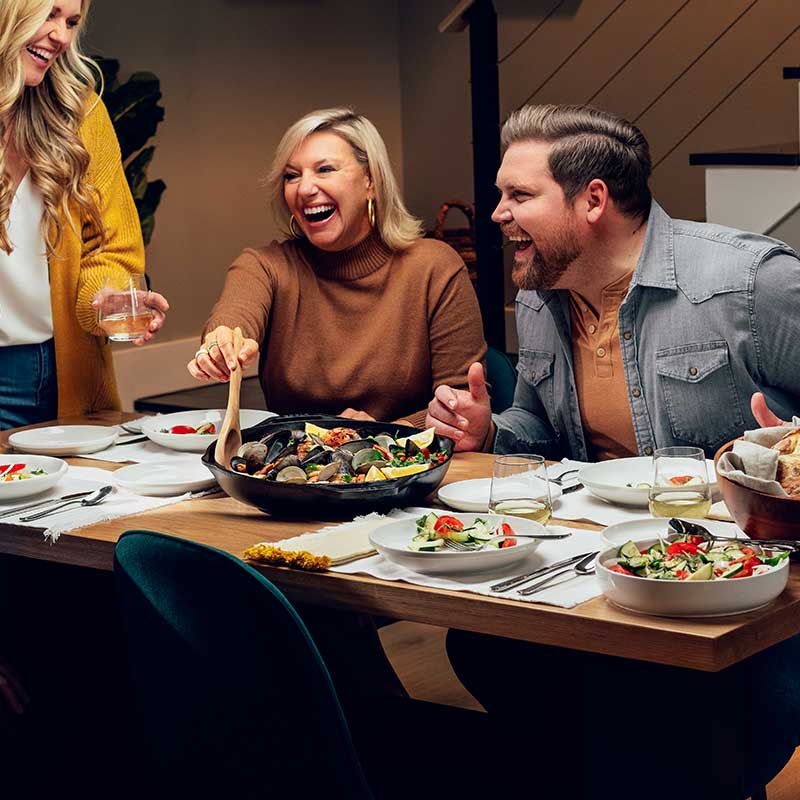 Chef Collection 14 Inch Dual Handle Skillet - Image 5