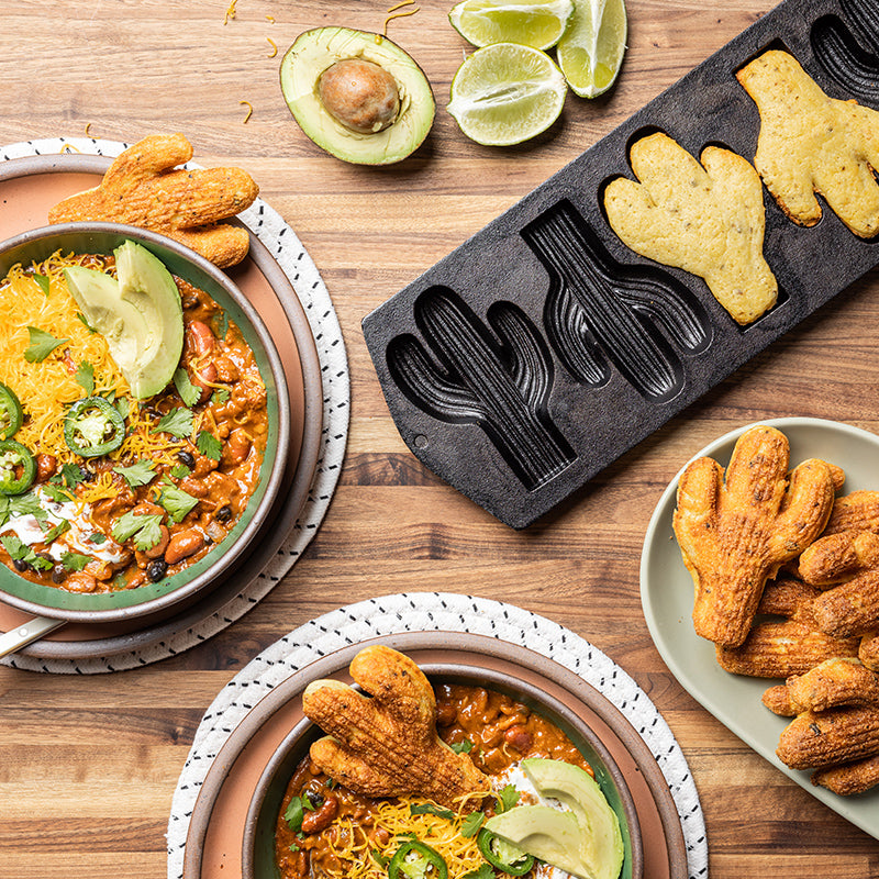 Seasoned Cast Iron Cactus Pan - Image 6