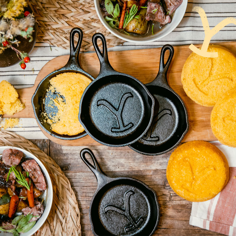 Yellowstone? 5 Inch Seasoned Cast Iron Power Y Mini Skillet - Image 4