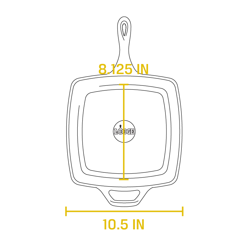 Square Cast Iron Classic Skillet - Image 12