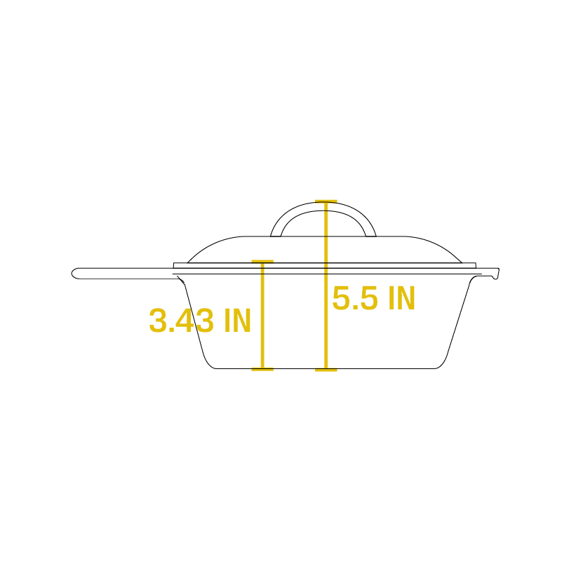 Cast Iron Covered Deep Skillet - Image 9