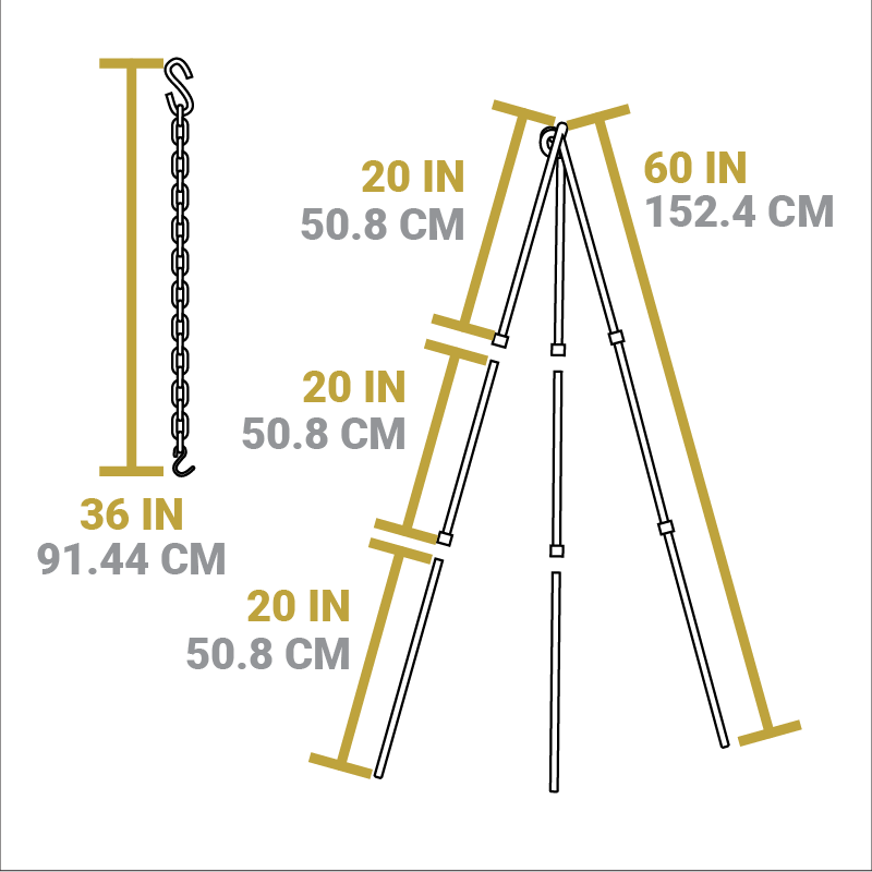 Adjustable Camp Tripod. 2 Pack - Image 4