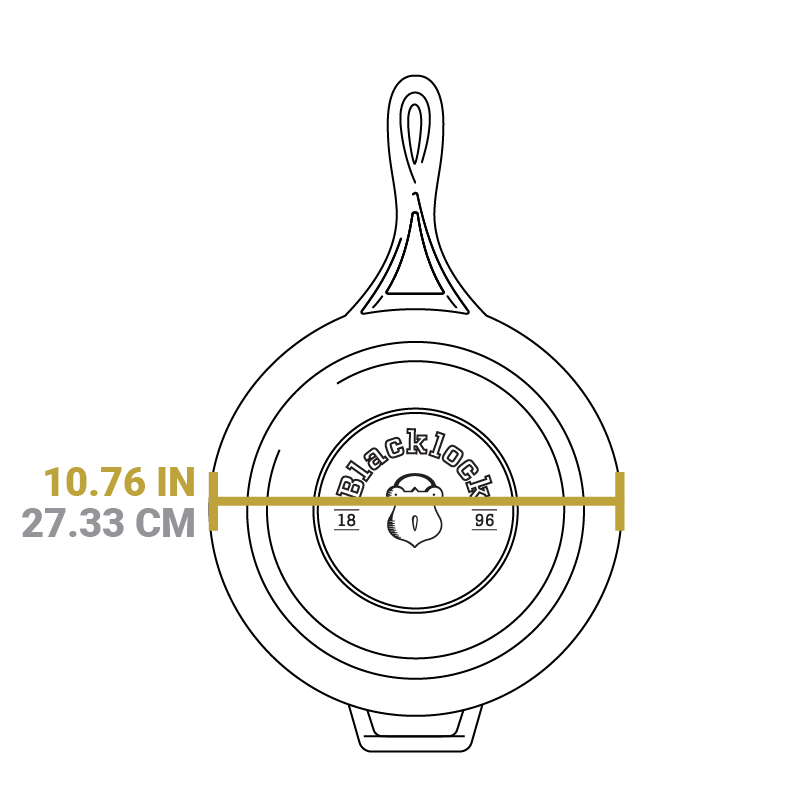Blacklock 4 Quart Lightweight Cast Iron Deep Skillet With Lid - Image 13