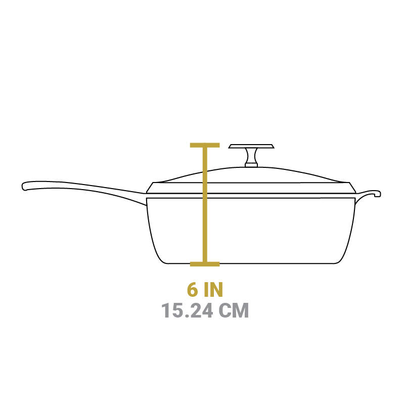 Blacklock 4 Quart Lightweight Cast Iron Deep Skillet With Lid - Image 7