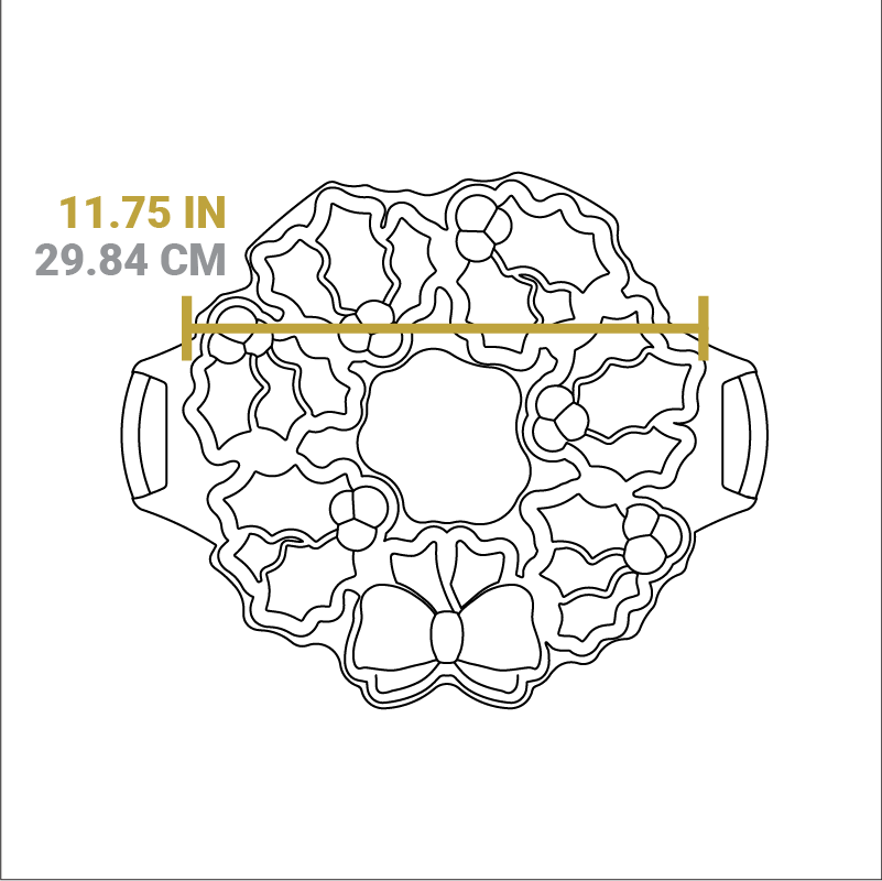 Seasoned Cast Iron Holiday Wreath Pan - Image 8