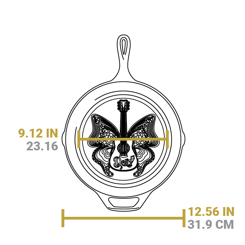 12 Inch Love is Like a Butterfly Dolly Parton Skillet - Image 10