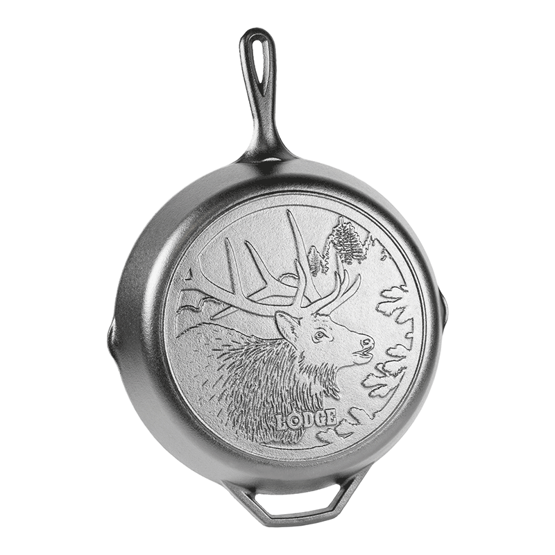 Wildlife Series? 12 Inch Cast Iron Elk Skillet - Image 2