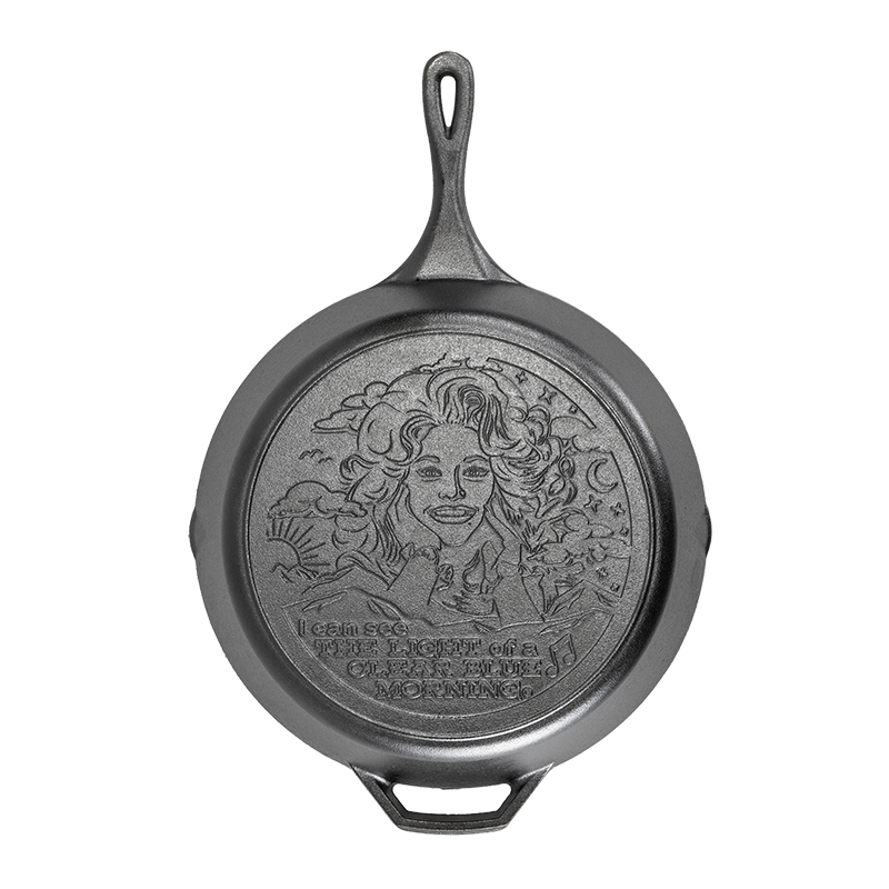 13.25 Inch Light of a Clear Blue Morning Dolly Parton Skillet - Image 2