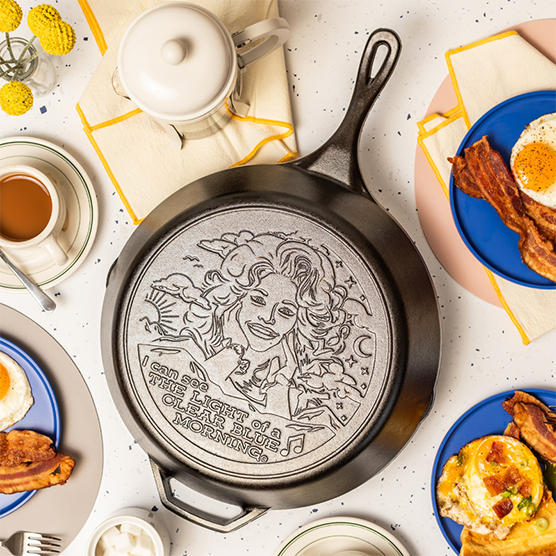 13.25 Inch Light of a Clear Blue Morning Dolly Parton Skillet - Image 7