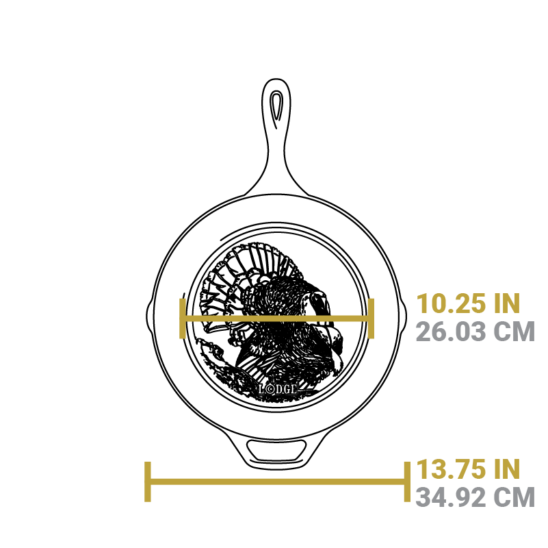 Wildlife Series? 13.25 Inch Cast Iron Turkey Skillet - Image 7