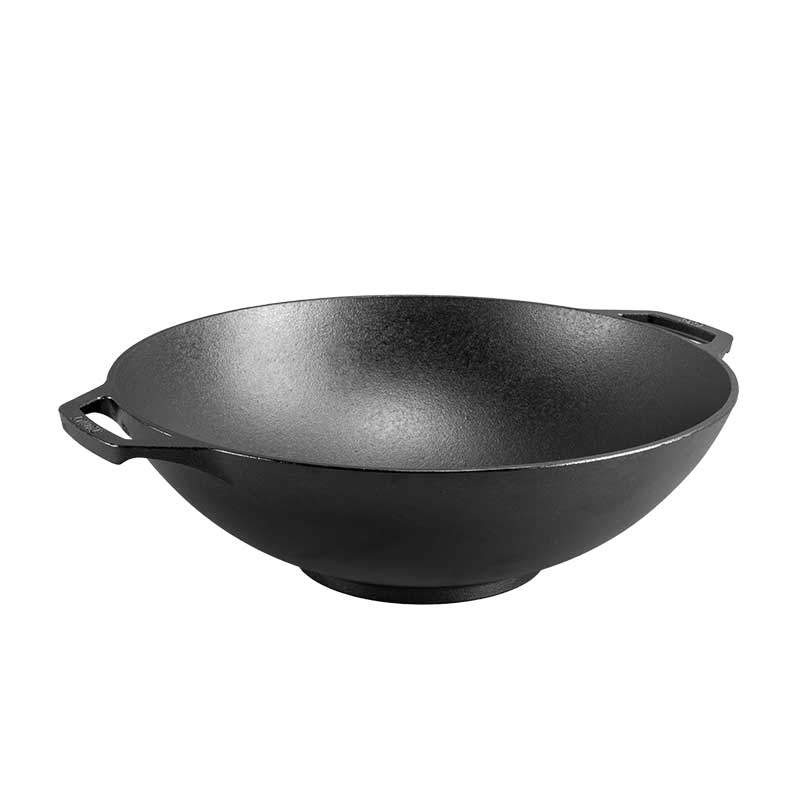 14 Inch Seasoned Cast Iron Wok - Image 3
