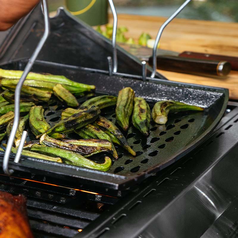 15 x 12 Inch Seasoned Cast Iron Grill Topper - Image 4