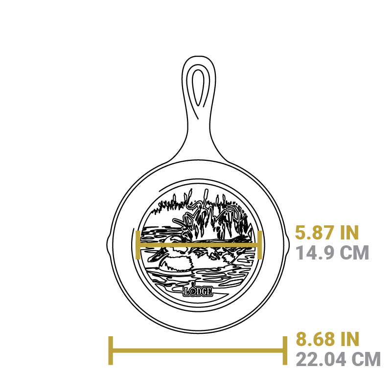 Wildlife Series? 8 Inch Cast Iron Duck Skillet - Image 6