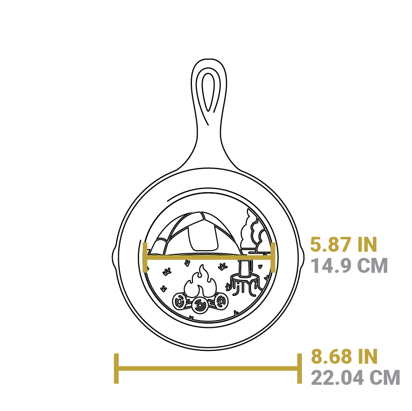 Wanderlust 8 Inch Cast Iron Tent Skillet - Image 8