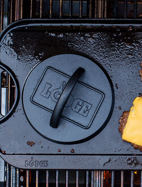 6.25 Inch Seasoned Cast Iron Burger Press - Image 5