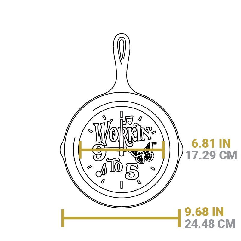 Dolly Parton 9 to 5 Skillet Clock - Image 5