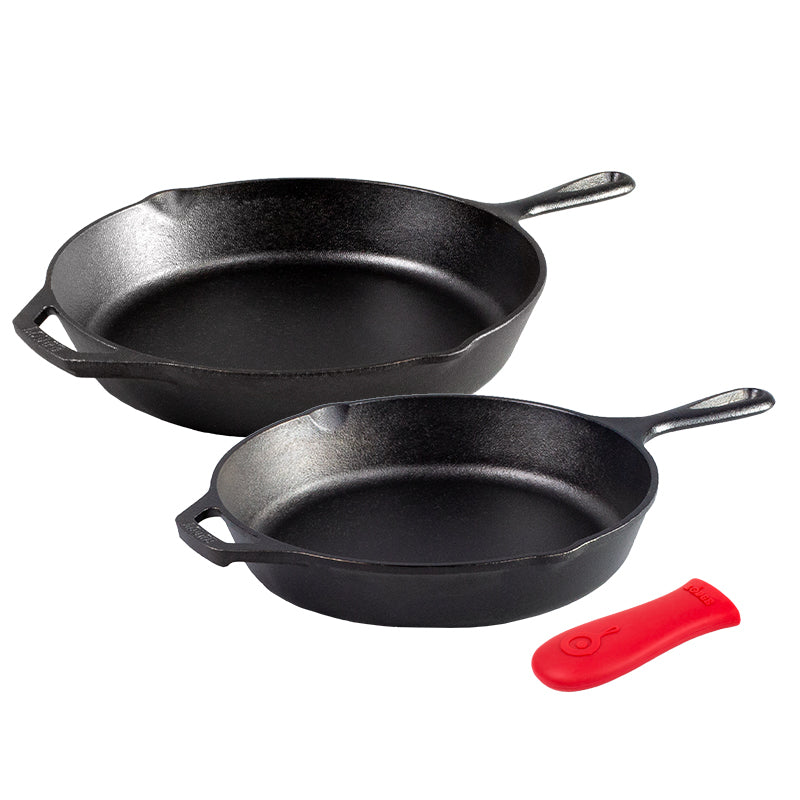 Lodge Fan-Favorite Skillets Set with Handle Holder - Image 12