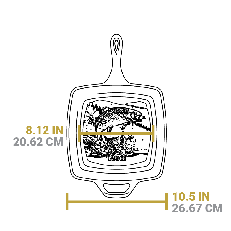 Wildlife Square Grill Pan with Fish - Image 7