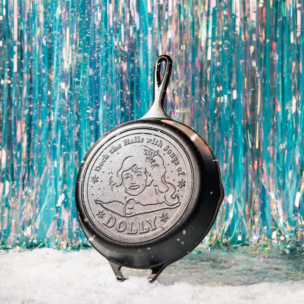 10.25 Inch Dolly Parton Skillet. Deck The Halls