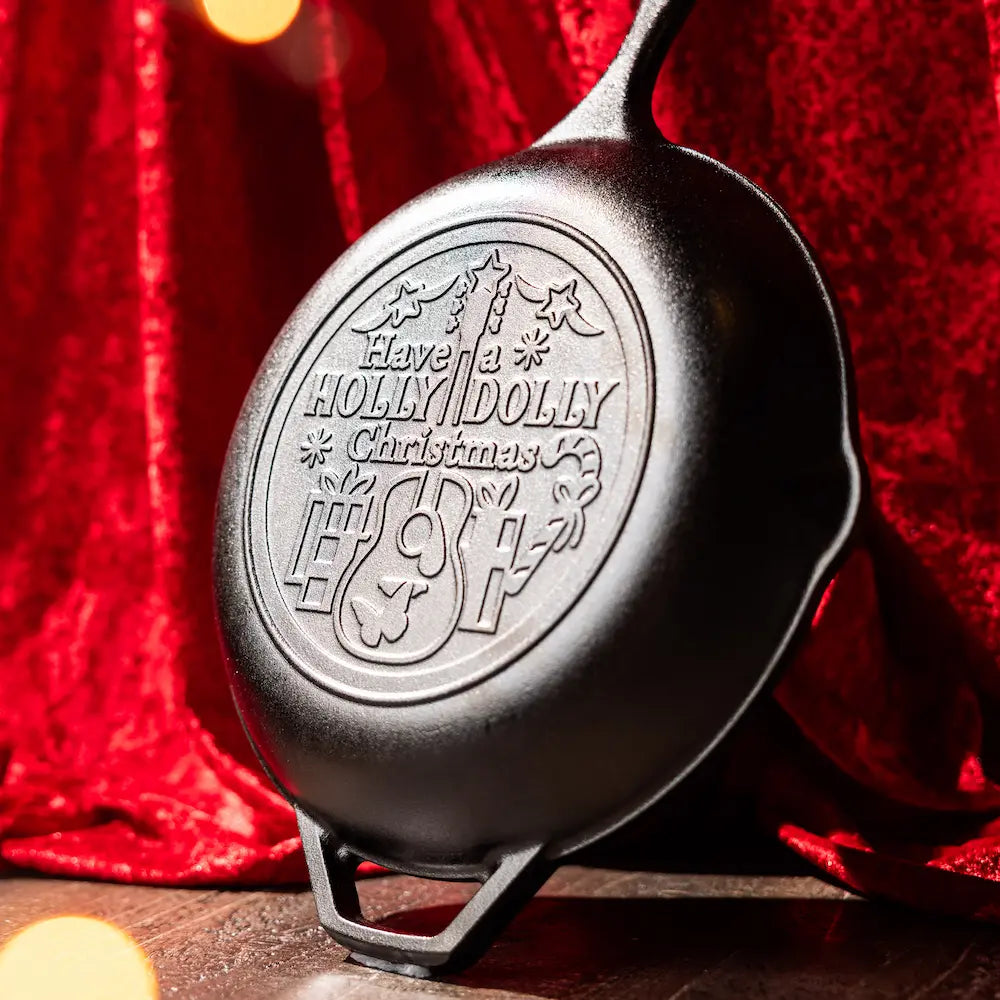 10 Inch Chef Collection Dolly Parton Skillet. Have a Holly Dolly Christmas - Image 4