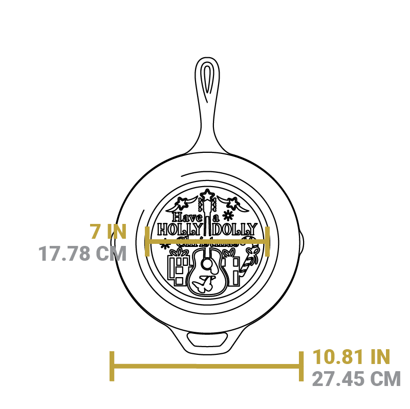 10 Inch Chef Collection Dolly Parton Skillet. Have a Holly Dolly Christmas - Image 6