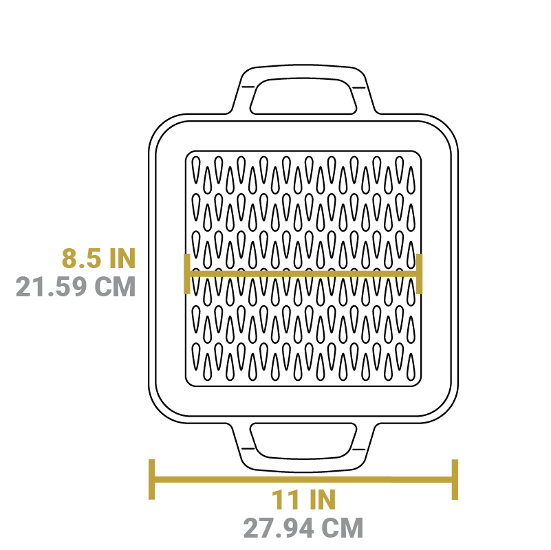 Chef Collection 11 Inch Cast Iron Square Grill Topper - Image 7