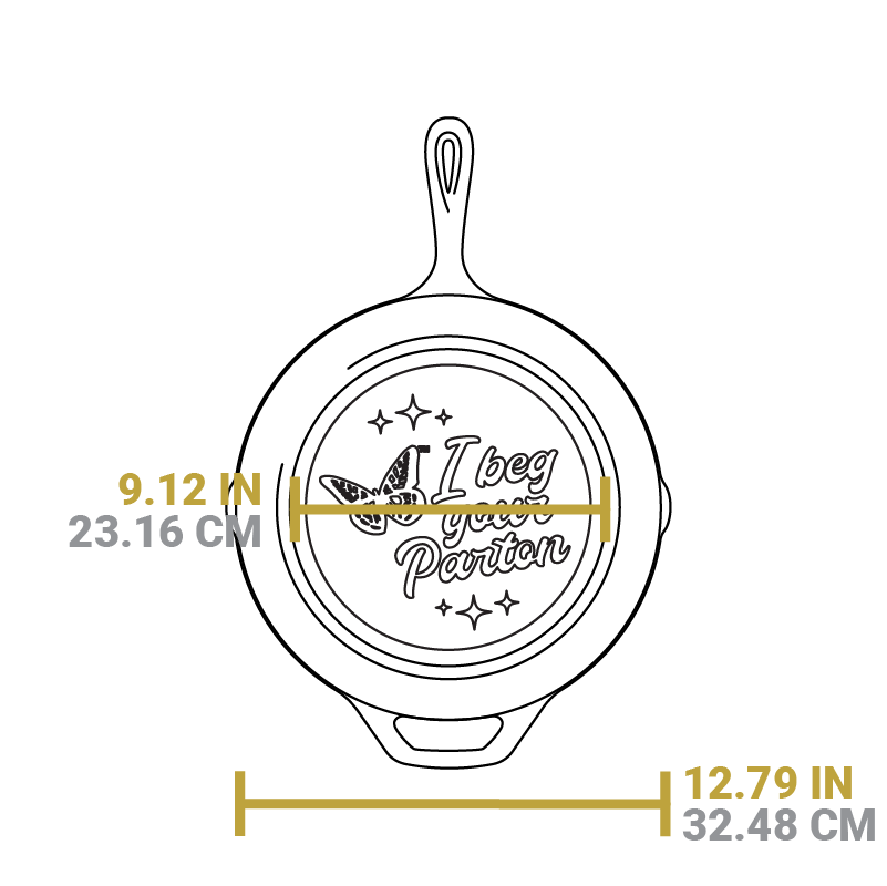 12 Inch Chef Collection Dolly Parton Skillet. I Beg Your Parton - Image 6