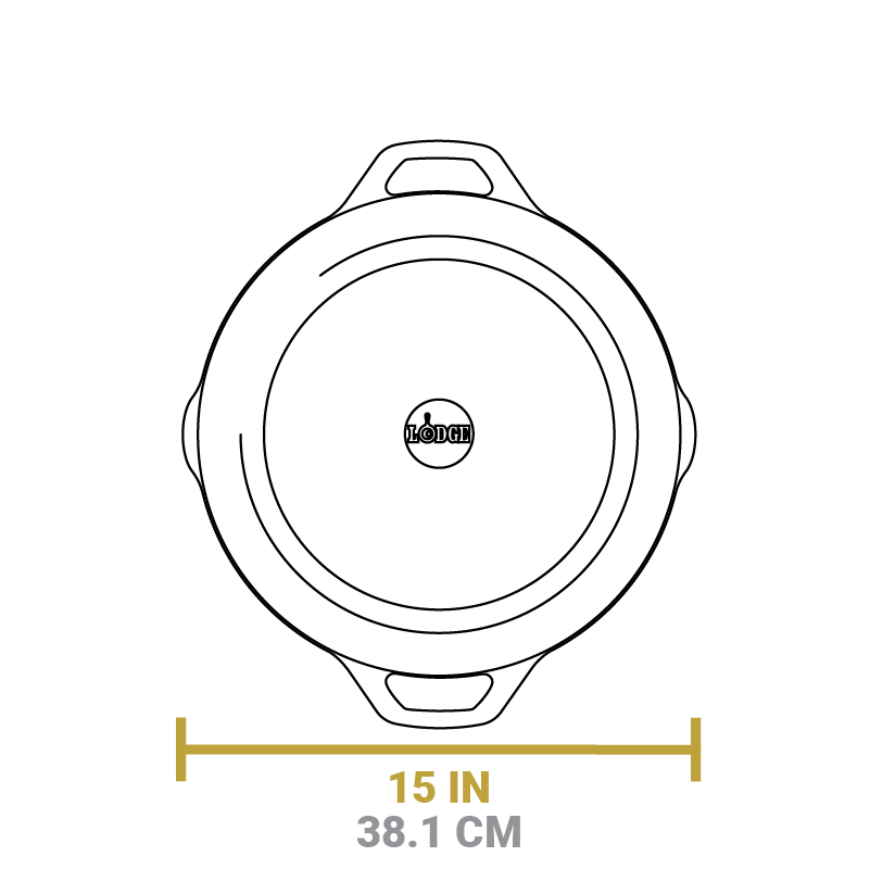 Chef Collection 14 Inch Dual Handle Skillet - Image 8