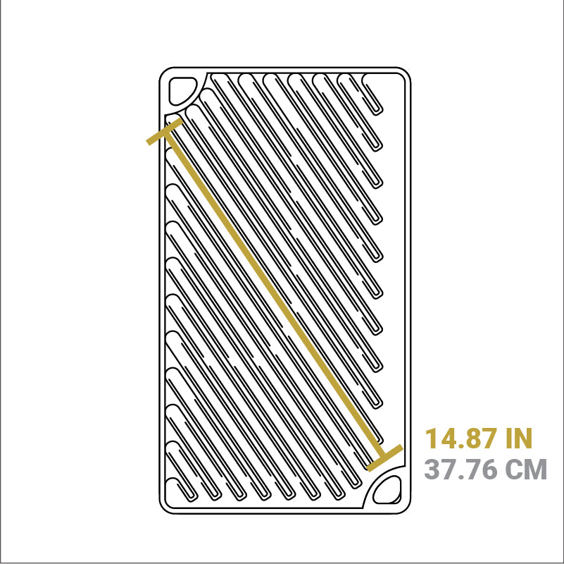 16.75 x 9.5 Inch Double Play Reversible Grill/Griddle - Image 9
