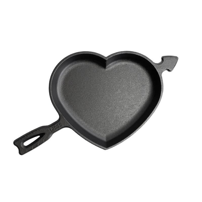 Seasoned Cast Iron Heart Skillet - Image 2