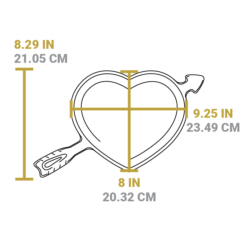 Seasoned Cast Iron Heart Skillet - Image 8