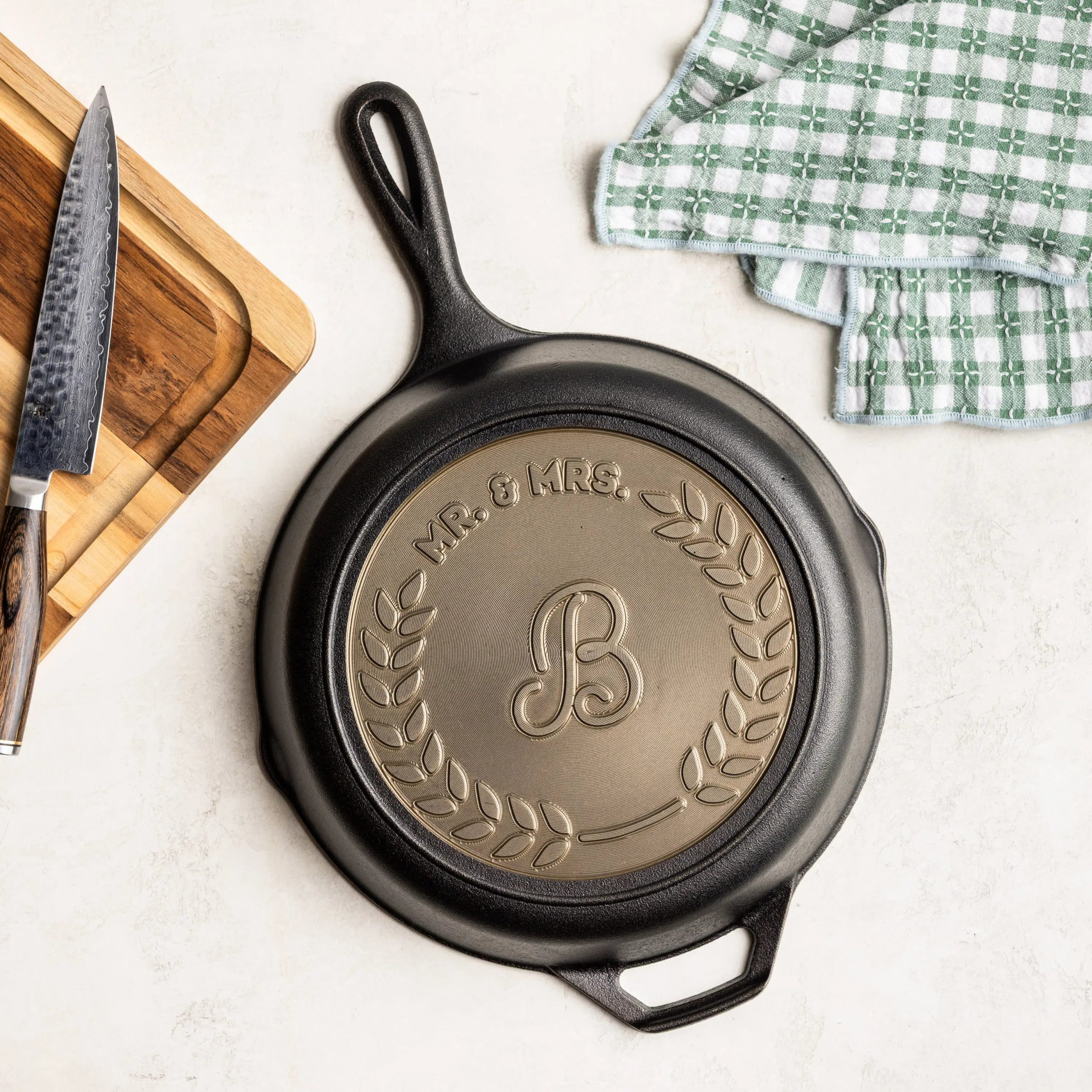 Custom Engraved Monogram Skillet - Image 8