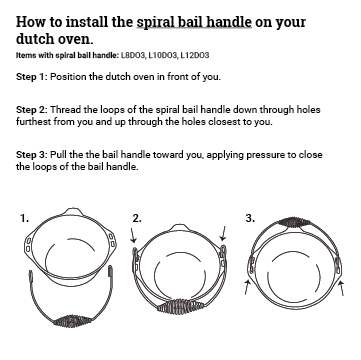 9 Quart Cast Iron Dutch Oven Spiral Bail Handle - Image 2