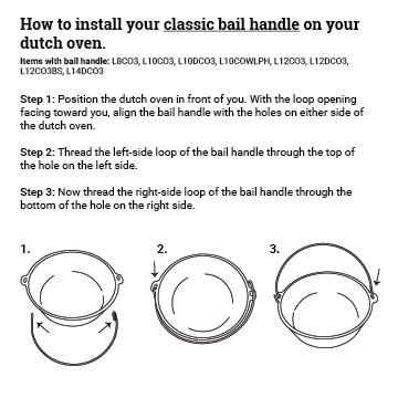 8 Inch Cast Iron Camp Dutch Oven Bail Handle - Image 2