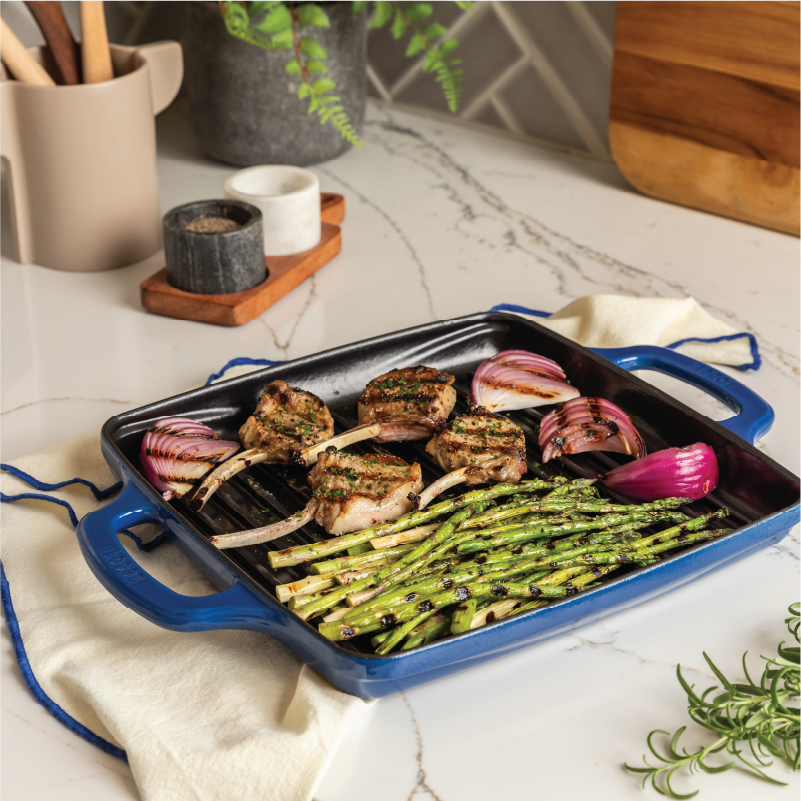 USA Enamel 11 Inch Enameled Cast Iron Grill Pan - Image 6