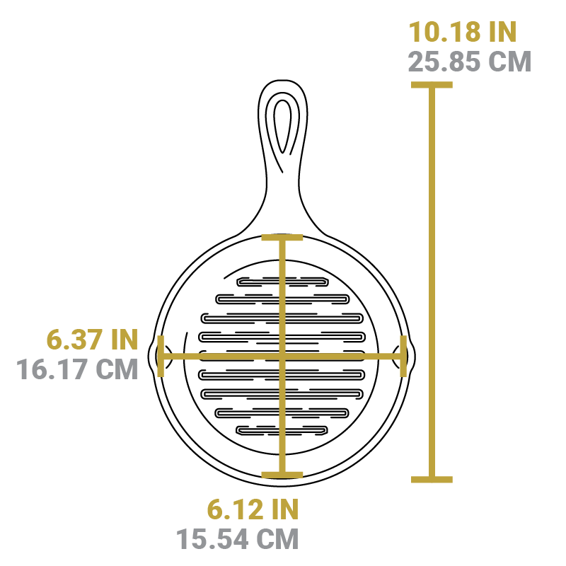 Round Cast Iron Grill Pan - Image 7