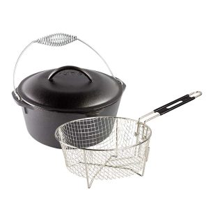 Seasoned Cast Iron Dutch Oven Frying Set