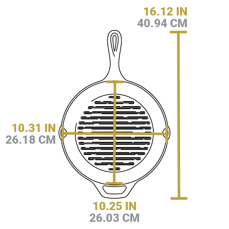 Round Cast Iron Grill Pan - Image 11