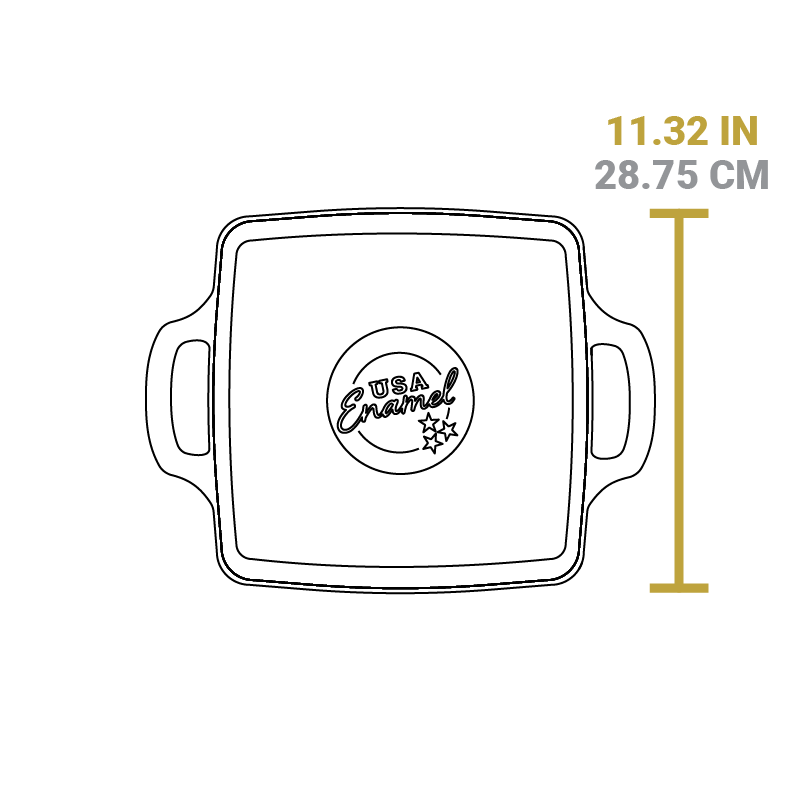 USA Enamel 11 Inch Enameled Cast Iron Grill Pan - Image 33